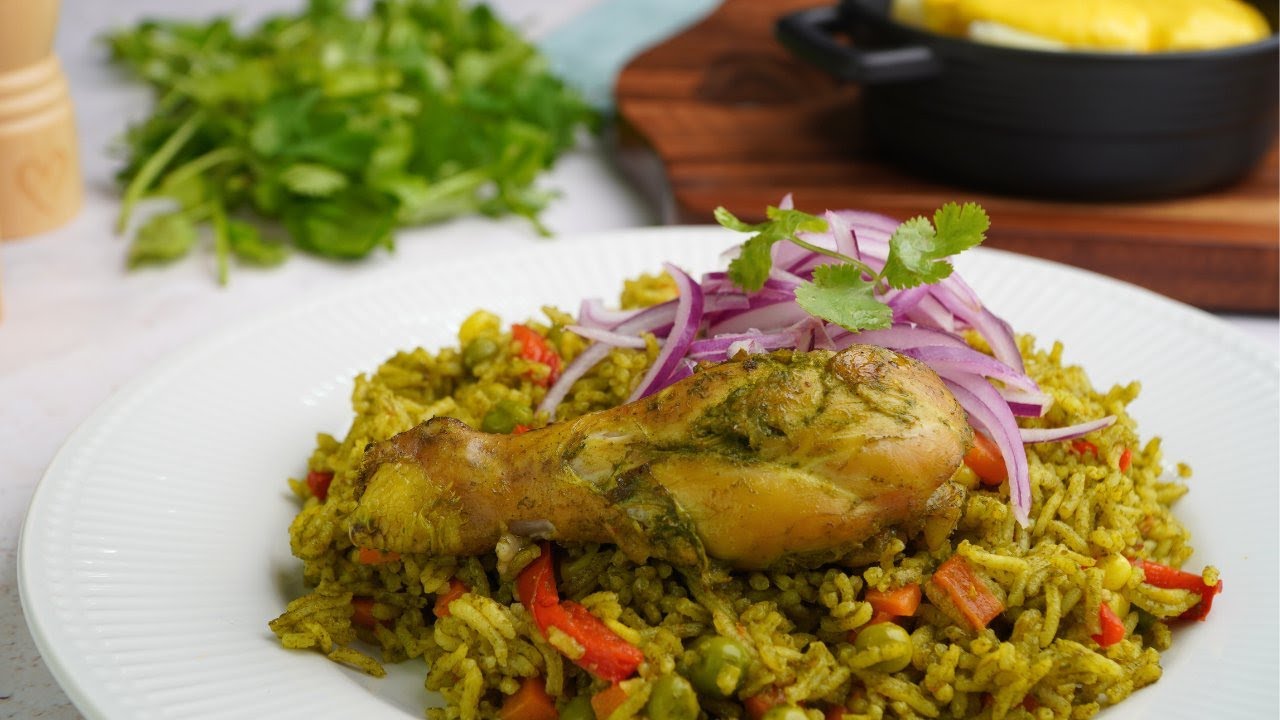 ¡ARROZ CON POLLO PERUANO CON PAPA A LA HUANCAÍNA!