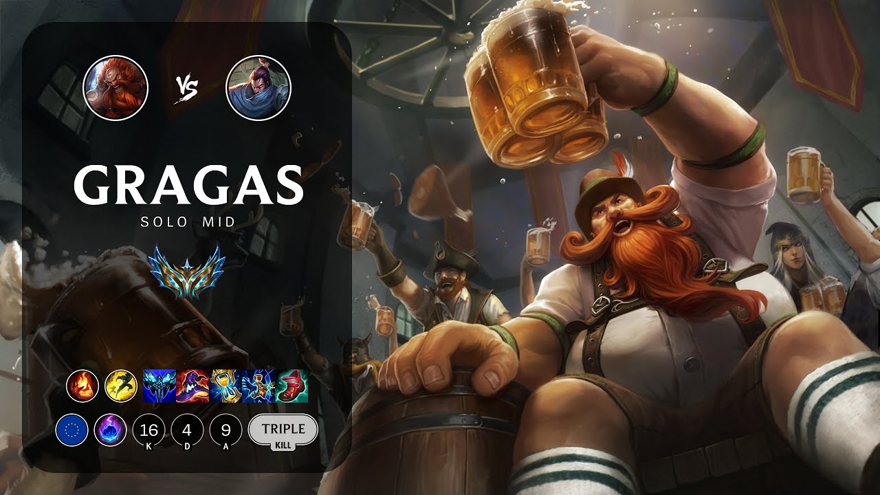 Gragas Mid vs Yasuo - EUW Challenger Patch 13.12