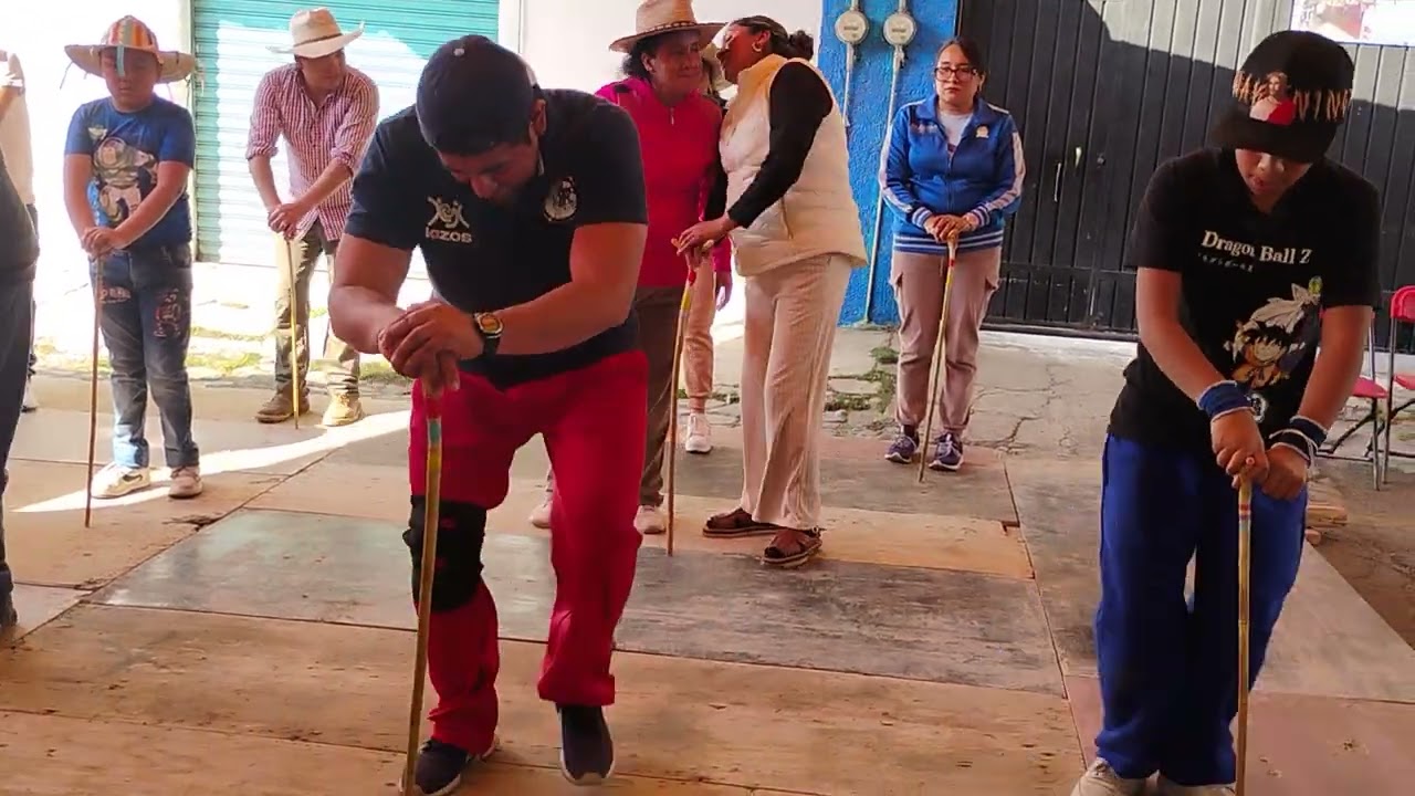 Ensayo de La danza de los viejitos de santa cruz Atizapán 2026 la entrada