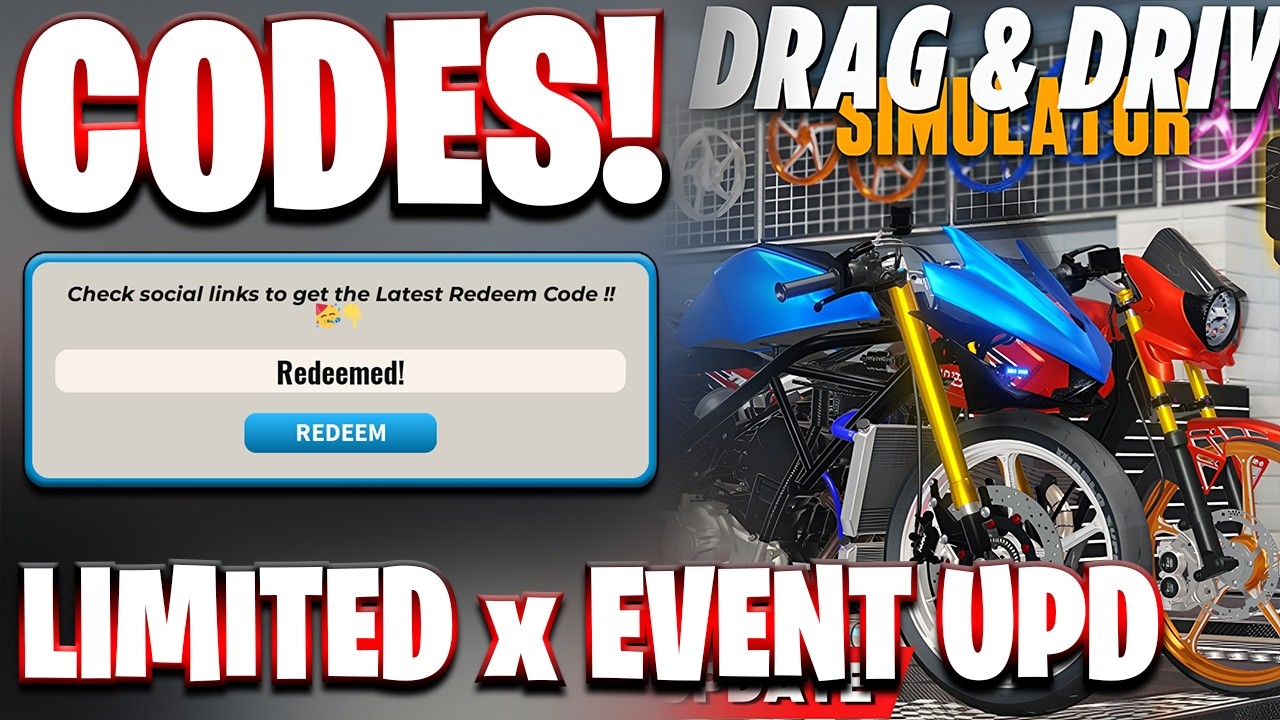 НОВЫЕ! ВСЕ ЛИМИТИРОВАННЫЕ КОДЫ ИЗ ОБНОВЛЕНИЯ ДЛЯ DRAG DRIVE SIMULATOR! КОДЫ ДЛЯ ROBLOX DRAG DRIVE...