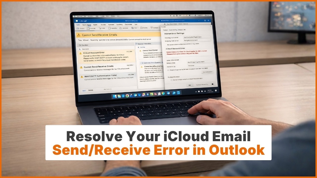 Fix iCloud Email Send/Receive Error in Outlook - Help Email Tales