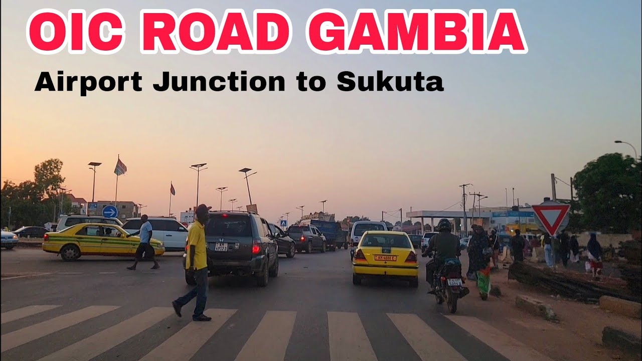 Stunning Evening Drive | Gambia&rsquo;s OIC Road from Airport Junction to Sukuta through Coastal Road 
