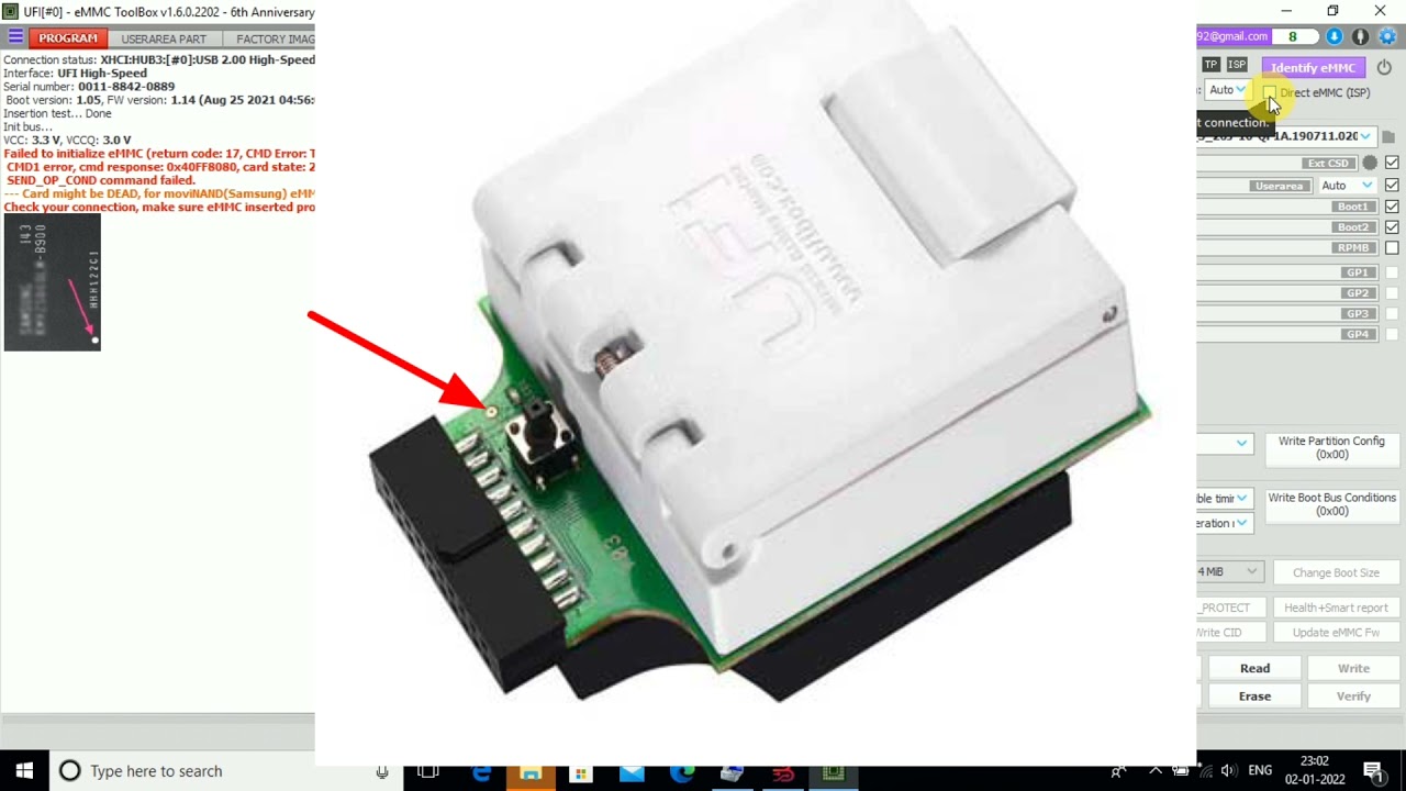 emmc firmware update failed ufi bug fix