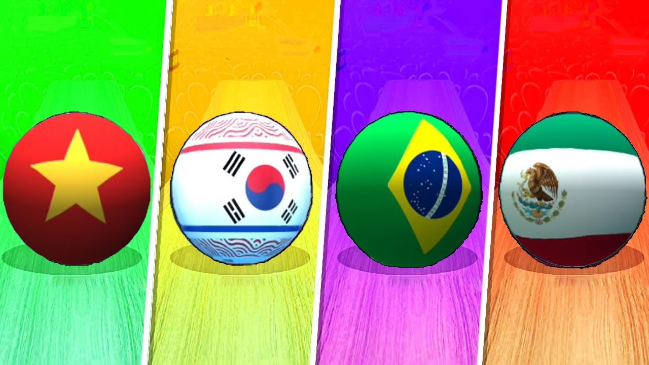 Collect Token with Vietnam Ball, USA Ball, Brazil Ball, Iran Ball, South Korea Ball! Race 994