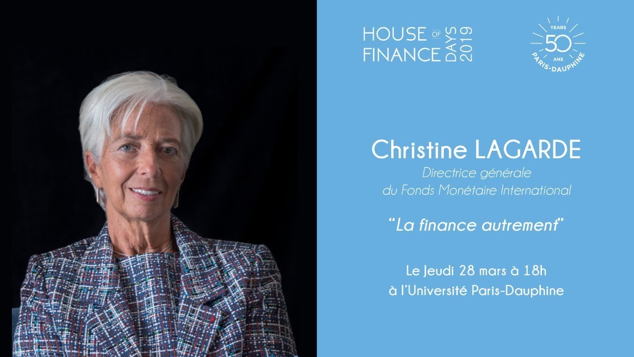 Conférence-débat de Christine Lagarde lors des House of Finance Days 2019