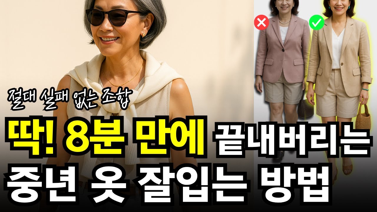 중년 옷잘입는법 👗｜딱 8분만에 찾는 나한테 어울리는 옷 스타일