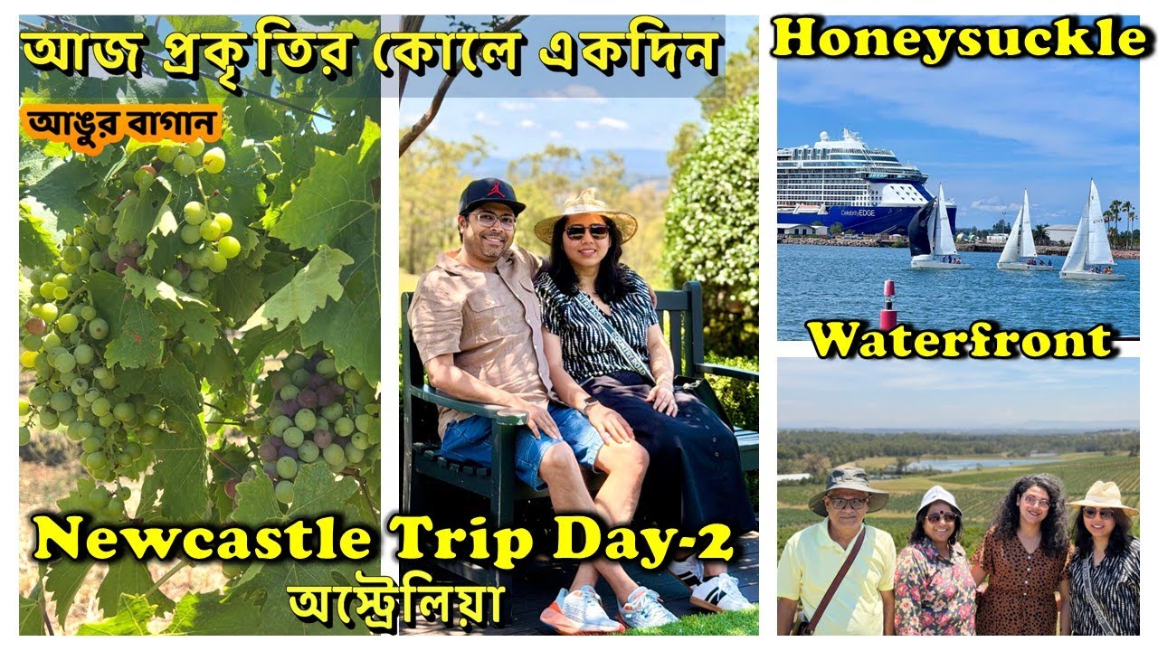 অস্ট্রেলিয়ার আঙুর বাগানে একদিন | Hunter Valley Winery | ছবির মতো Honeysuckle Waterfront | Newcastle