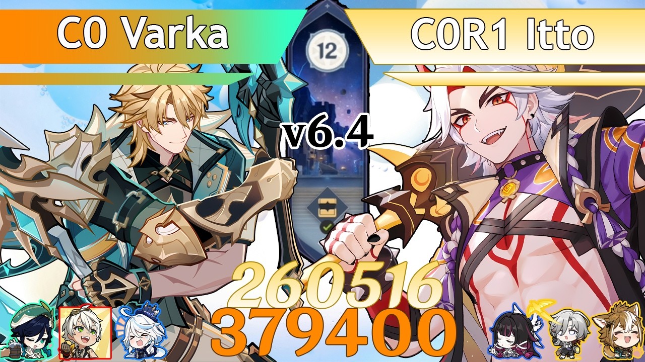 Spiral Abyss! Make Way for Varka and Itto  | C0 Hexen Vape Varka & C0R1 Lunar Arataki Itto | Luna V