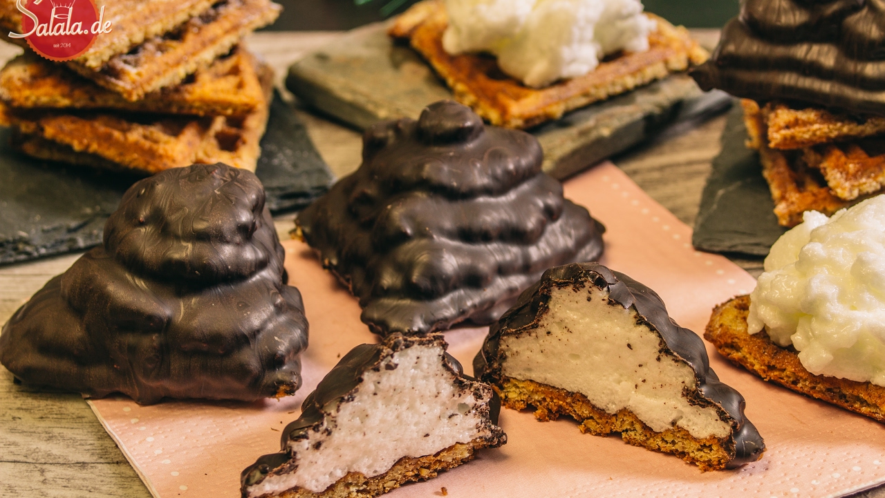 Schaumküsse selber machen - Schokoküsse Rezept Low Carb zuckerfrei glutenfrei salala.de