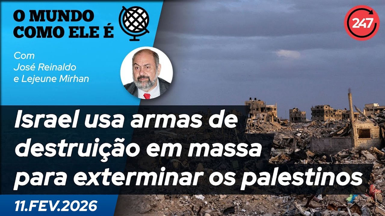 O mundo como ele e - Israel usa armas de destruição em massa para exterminar os palestinos 11.2.26
