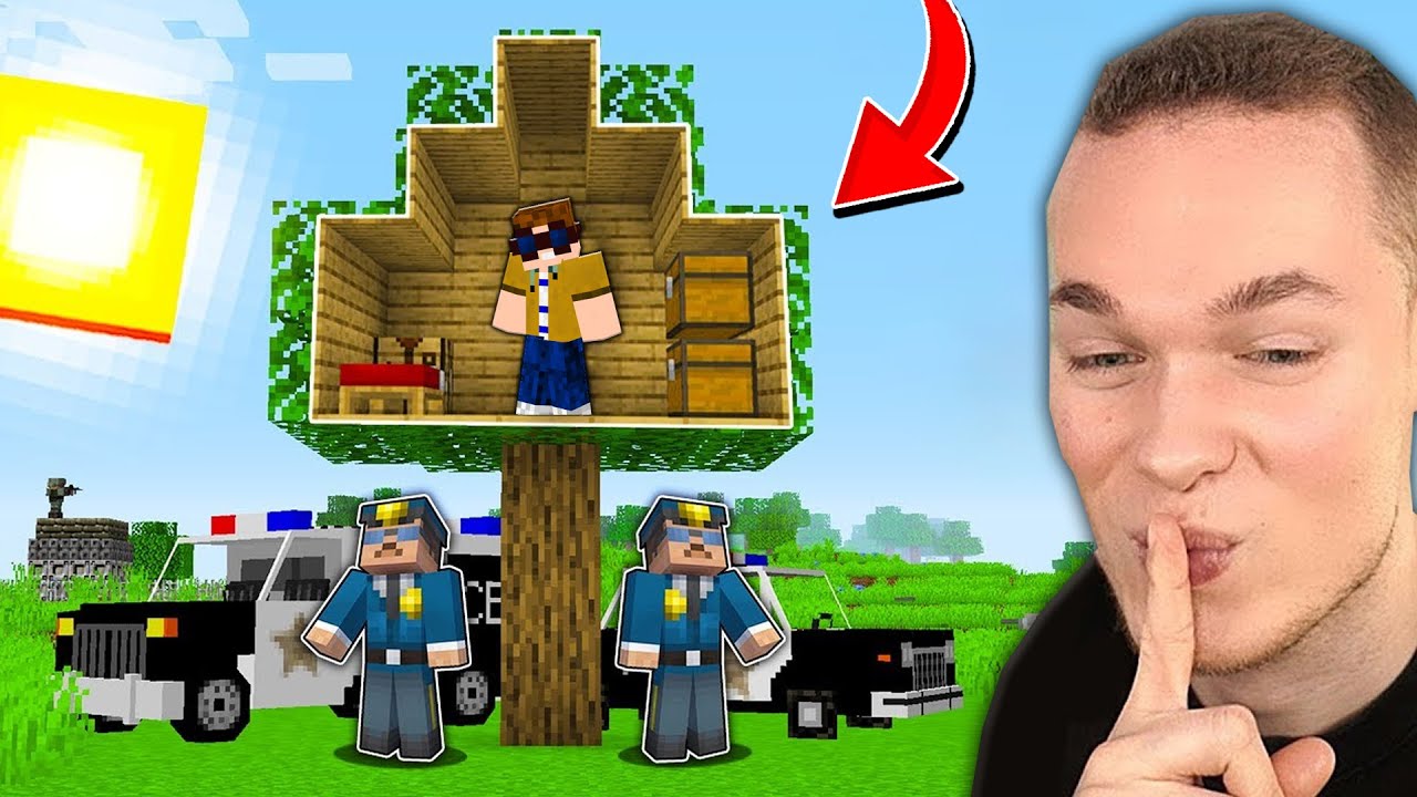 ICH BAUE eine GEHEIME BAUM BASIS, um POLIZEI zur ENTKOMMEN..