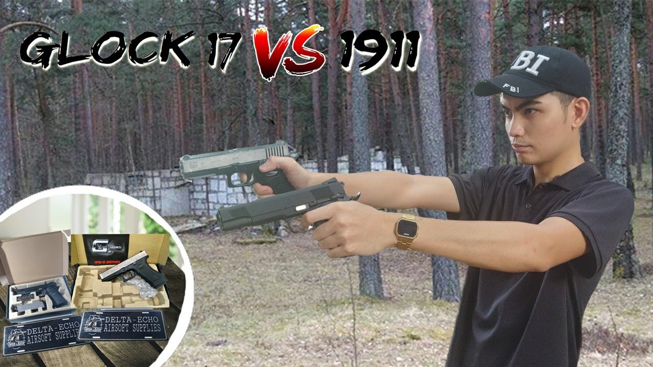 GLOCK 17 VS 1911 AIRSOFT COMPARISON | DEXTER UY