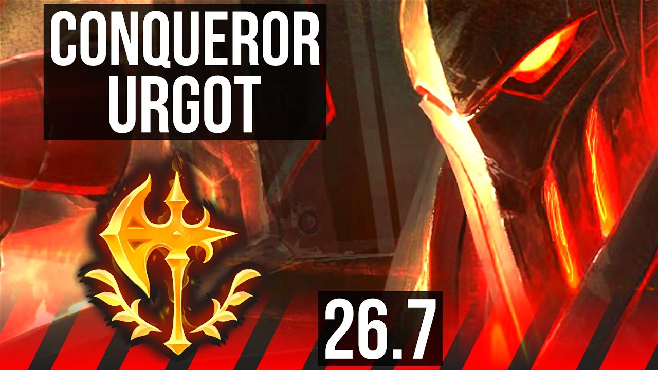 URGOT vs DARIUS (TOP) | Conqueror, 45K damage, 5k gold comeback | EUW Master | 26.7