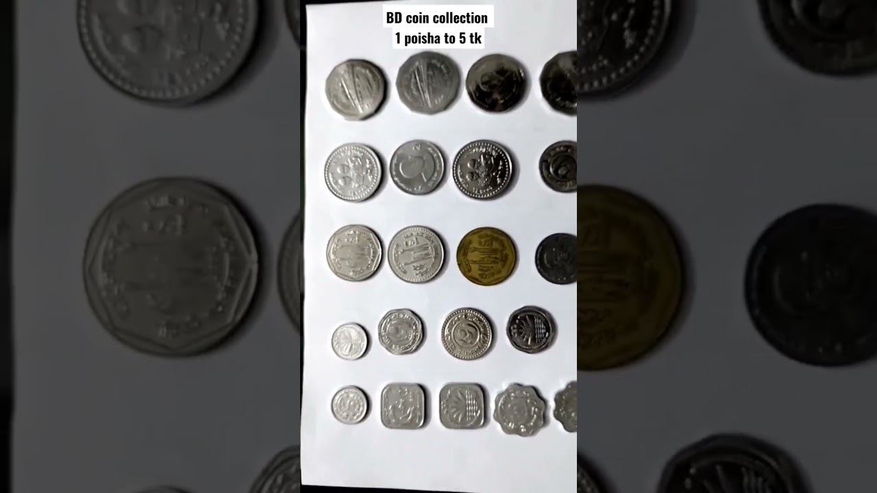 Coin collection // 1 poisha to 5 tk #BDT #bangladesh #taka #coin #coincollecting #viral #shortsvideo