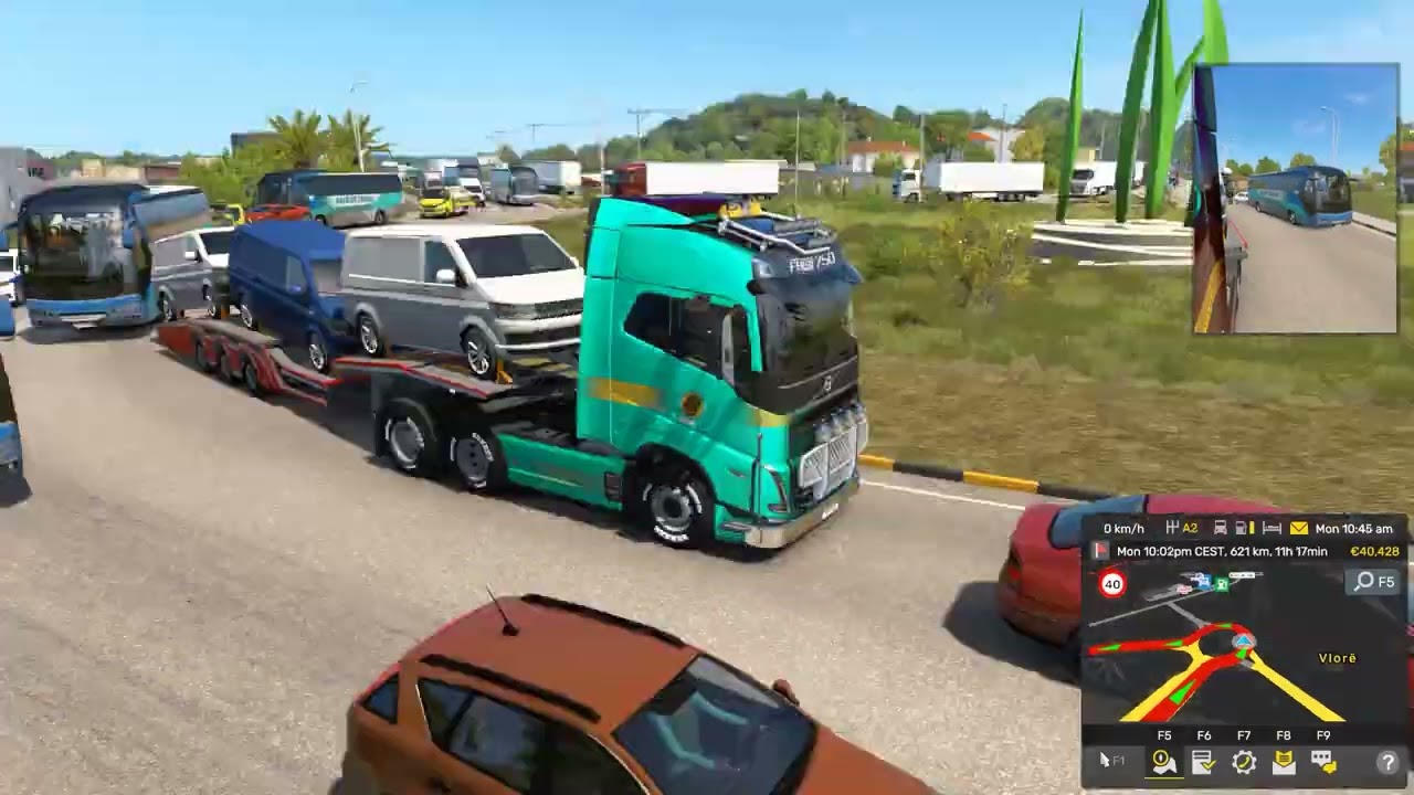 Volvo Truck Trasporting Big 3 Vans | Euro Truck Simulator 2 