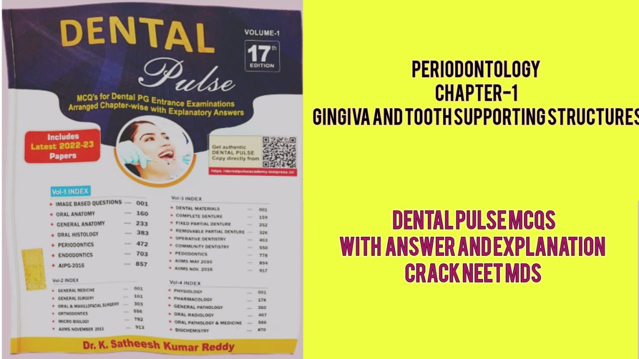 Gingiva & Tooth Supporting Structures | Dental Pulse MCQs | Periodontology Ch 1 Part 1| NEET MDS