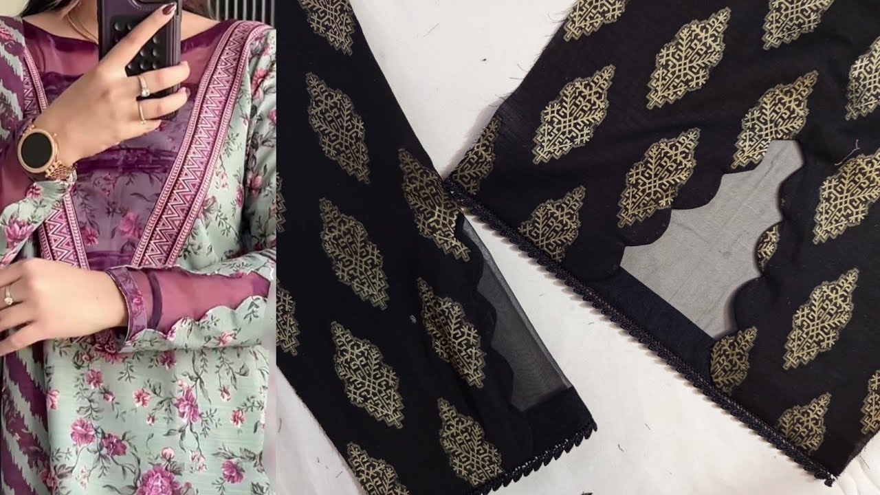 This Eid wear stylish Sleeves with beautiful designing..🎀 