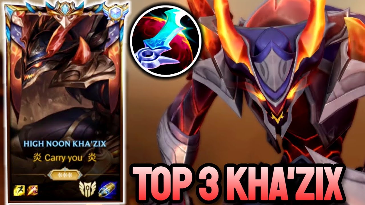 WILD RIFT KHA'ZIX - TOP 3 KHA'ZIX GAMEPLAY - CHALLENGER RANKED