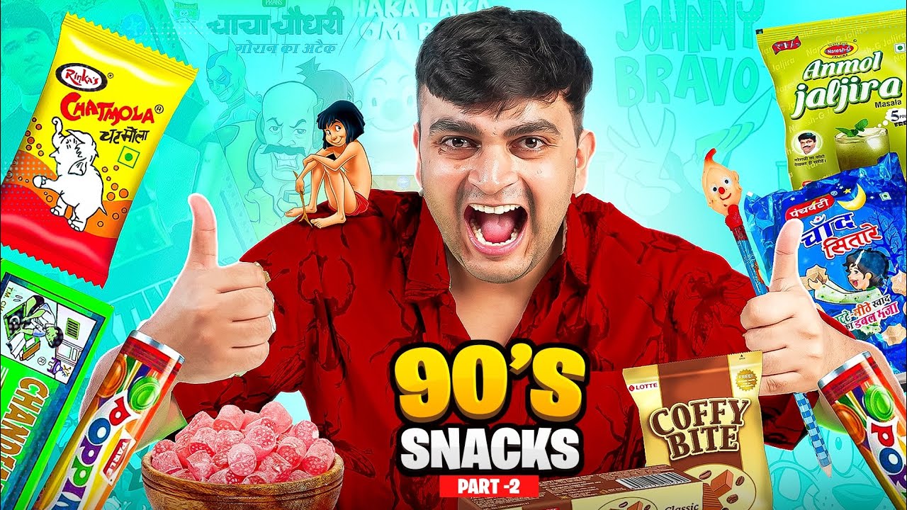 Trying Every 90s Snacks - Part 2 | POPPINS, GURU CHELA & more