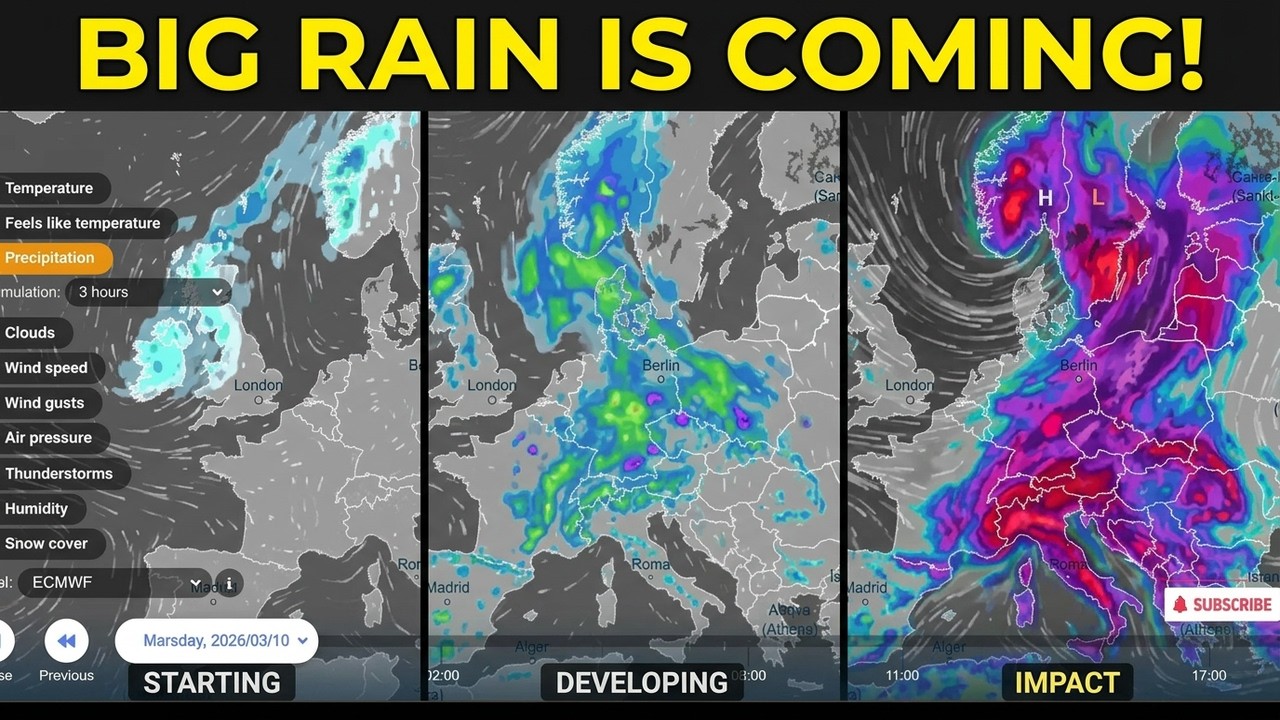 European Weather | ECMWF Model Precipitation March 22, 2026 l Rain Storms In Europe