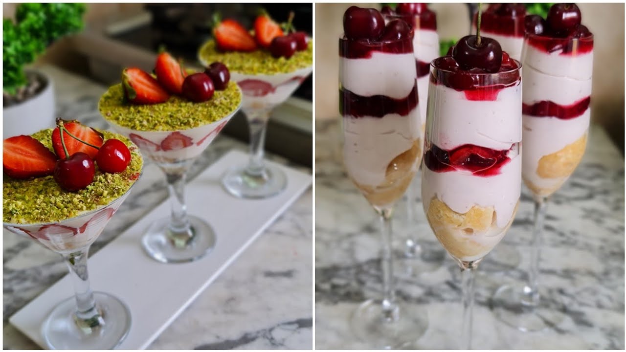 ديسار الفريزيي الراقي verrines fraisier & cerisier🍓🍒