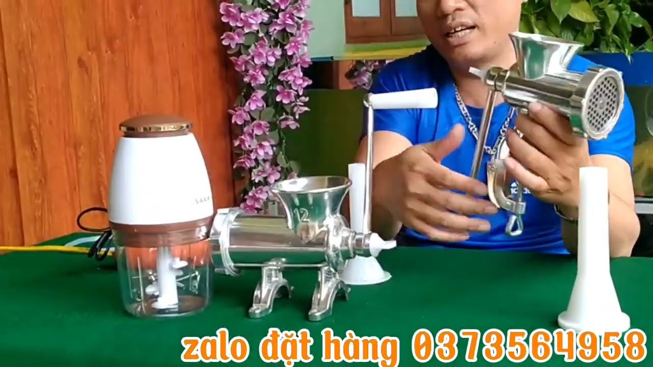 Cối xay thịt xay cua cá quay tay rất tiện lợi