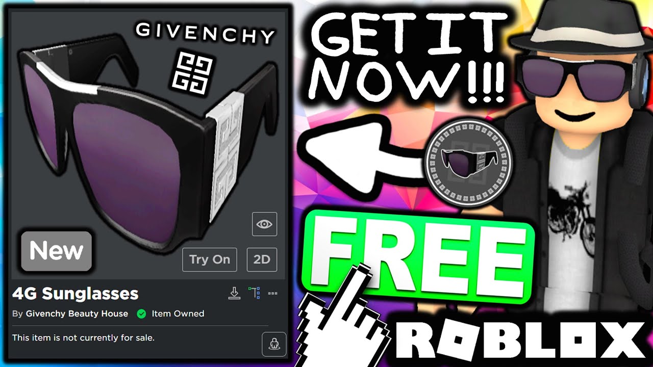 FREE ACCESSORY! HOW TO GET 4G Sunglasses! (ROBLOX Givenchy Beauty House Event)