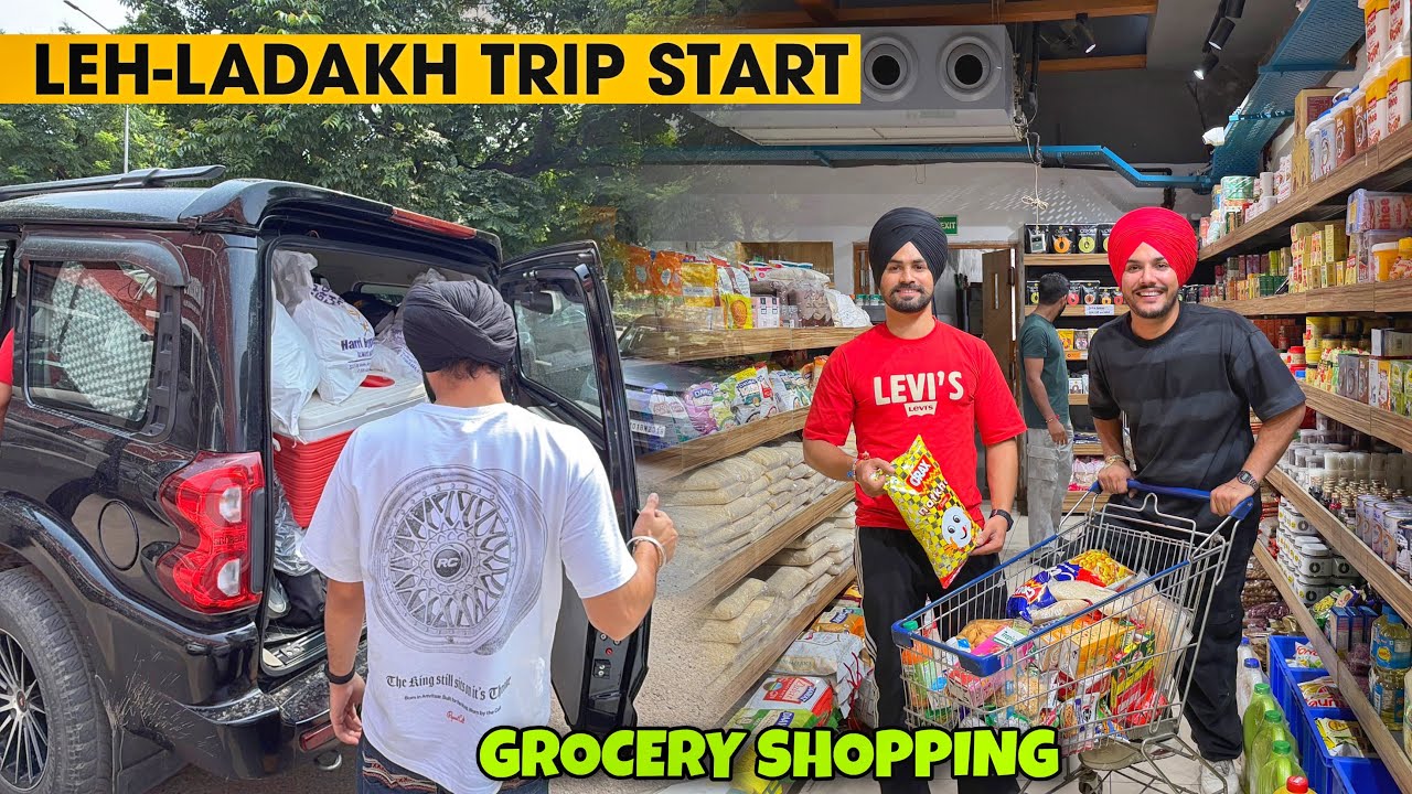 LEH LADAKH ROADTRIP START 😍 Grocery Shopping | CHANDIGARH TO MANALI