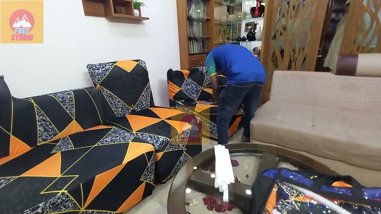 How to install sofa cover | Print | Corner Sofa Cover