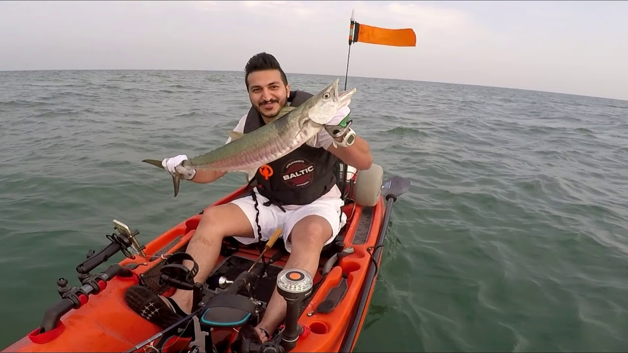 Two KingMackerel Kayak Jigging by Saad Alqashaan - جقنق كاياك جنعدتين صيد سعد القشعان