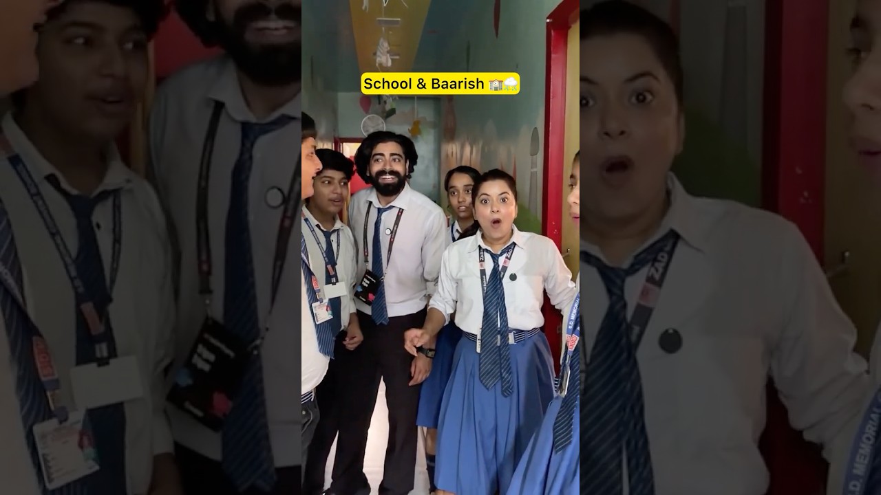 School & Barrish ⛈️🏫 #shorts #sejalgabashorts #school