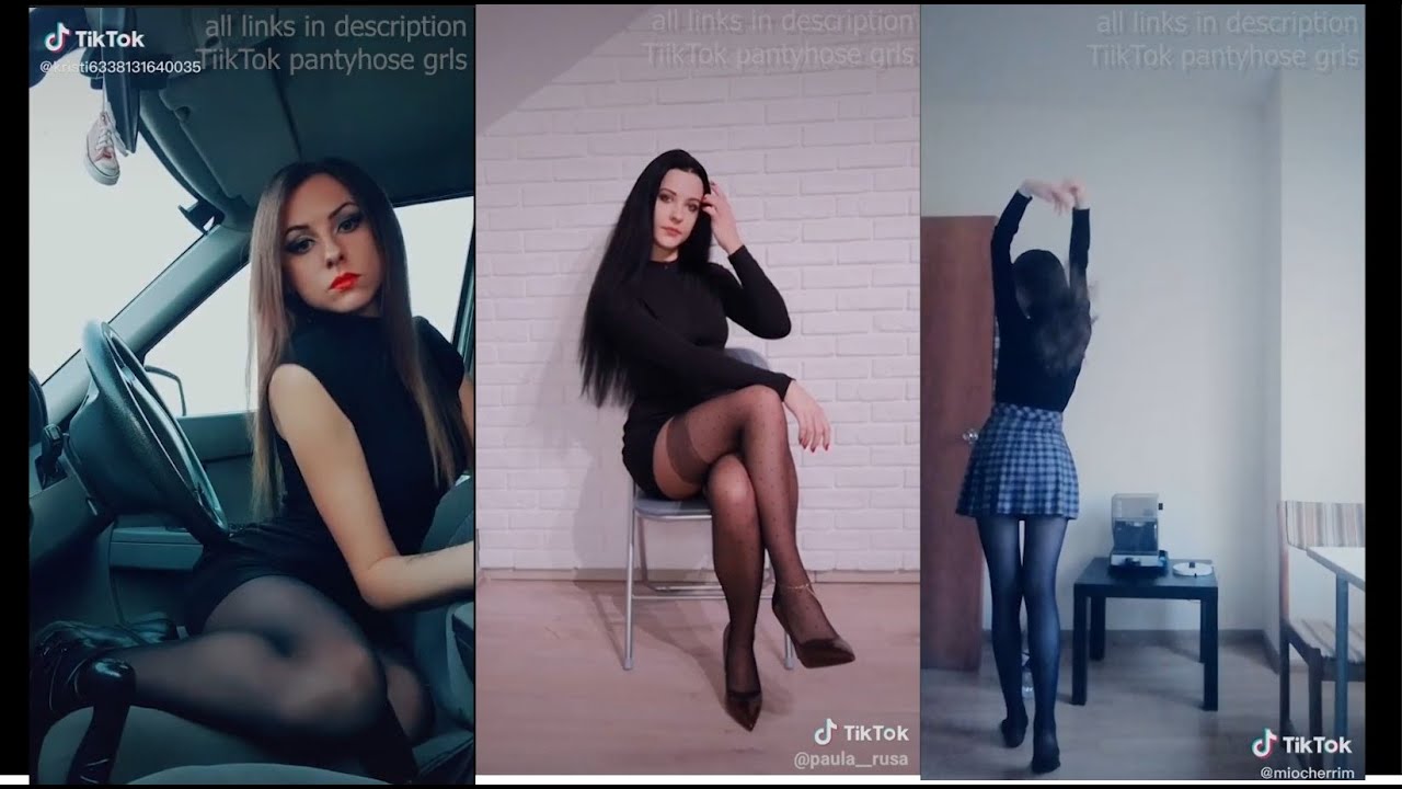 TikTok Best 20 nylon feet pantyhose legs Girls Compilation #2