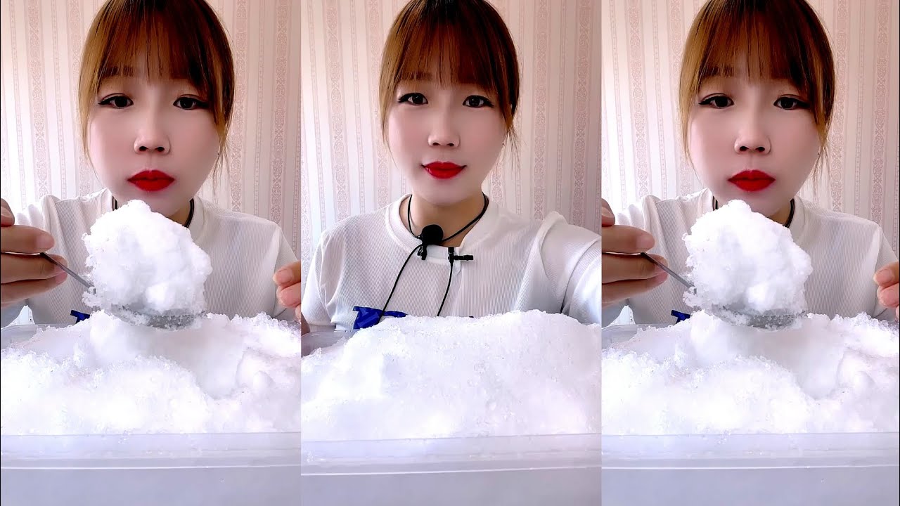 ASMR WHITE ICE EATING / ICE EATING