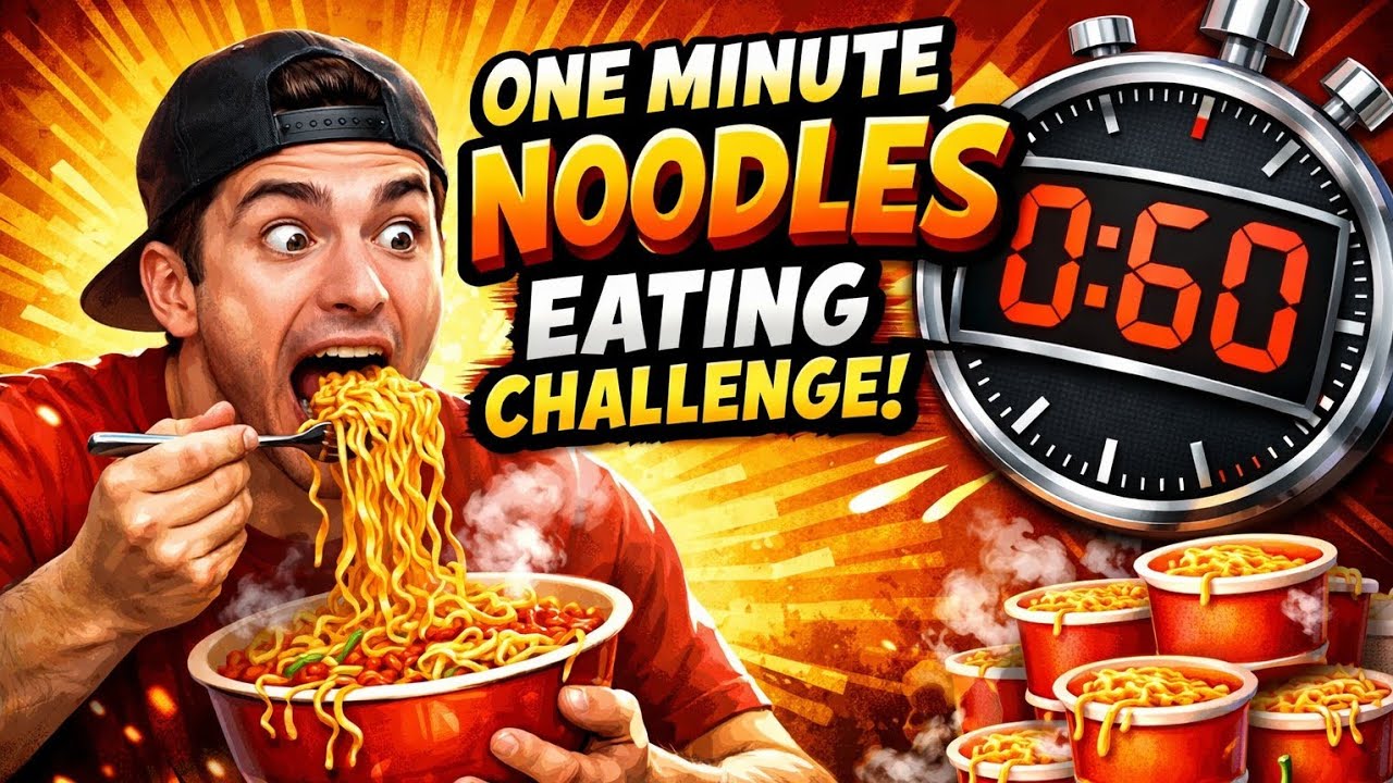 One minute noodles eating challenge ep 33 #youtubevideo #dailyvideo 