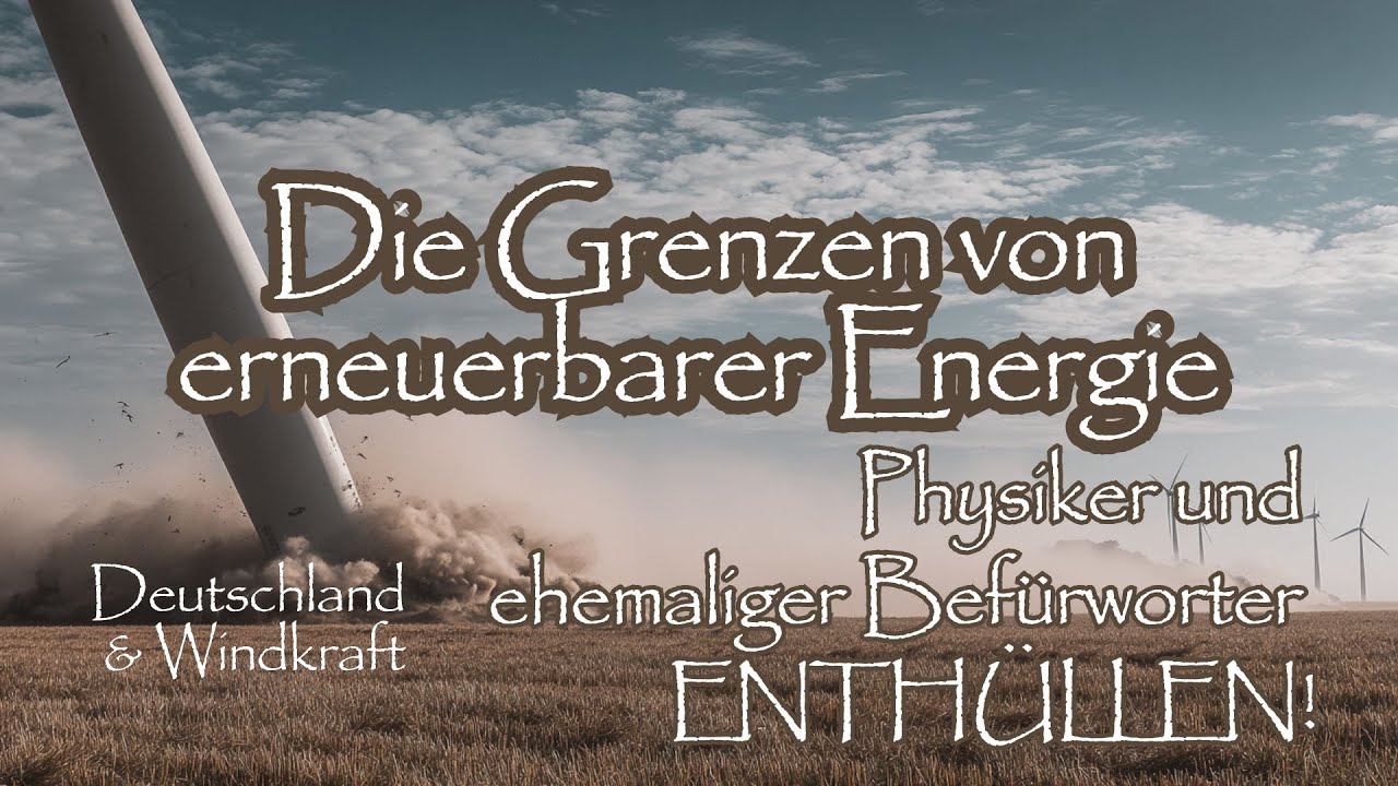 Dipl. Physiker & ehemaliger Windkraftbef&uuml;rworter enth&uuml;llen die Grenzen der erneuerbaren Energie!