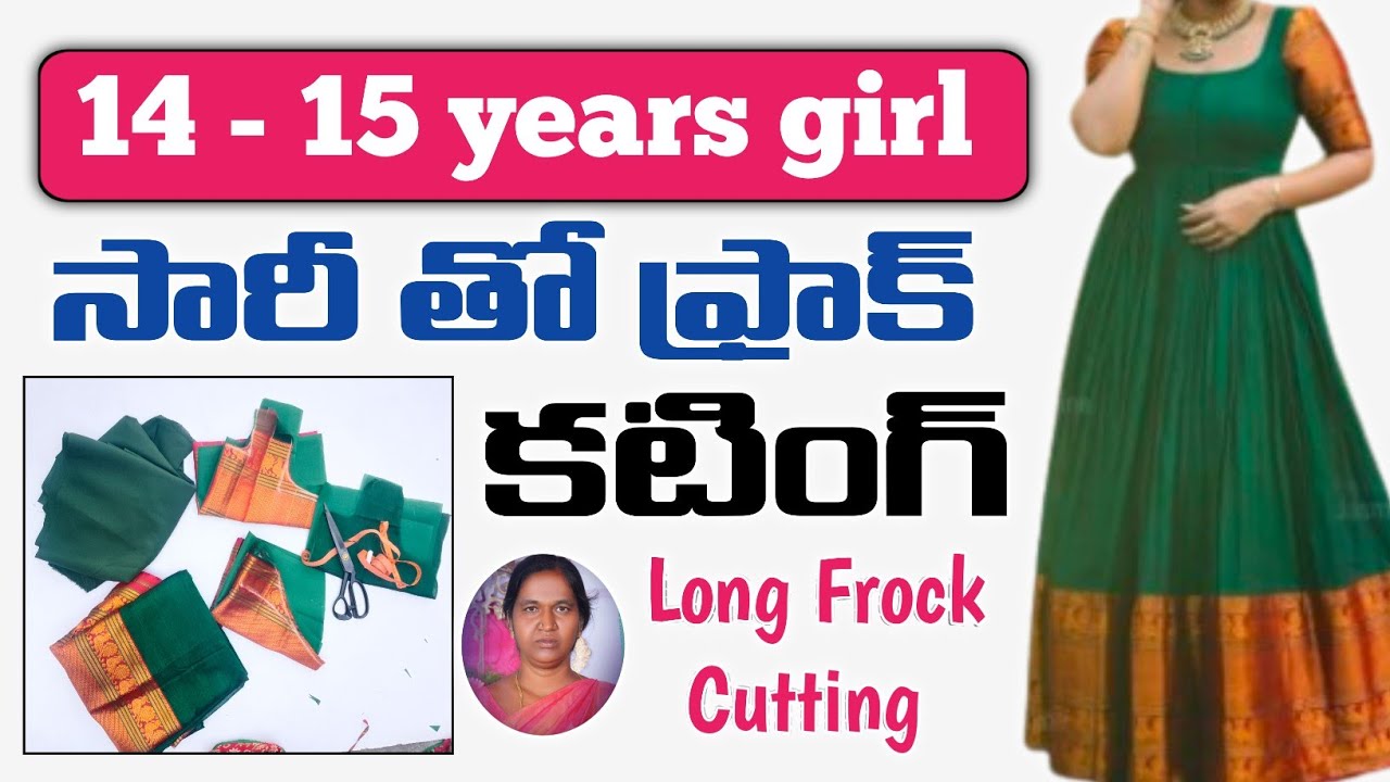 How to Cut a Frock for 14-15 Year-Old Girl|Easy Step-by-Step Tutorial|Frock Cutting|Vasantha tailor