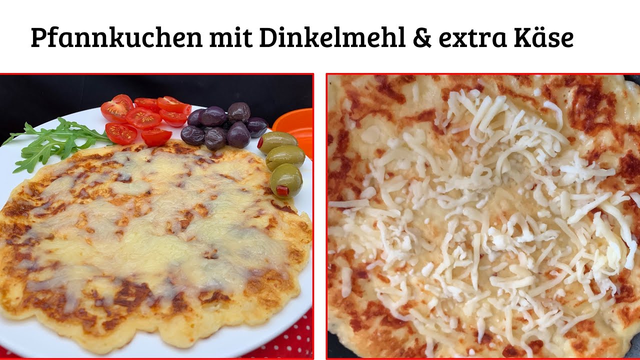 Der leckerste und einfachste Dinkelmehl Pfannkuchen mit viel Käse 🧀