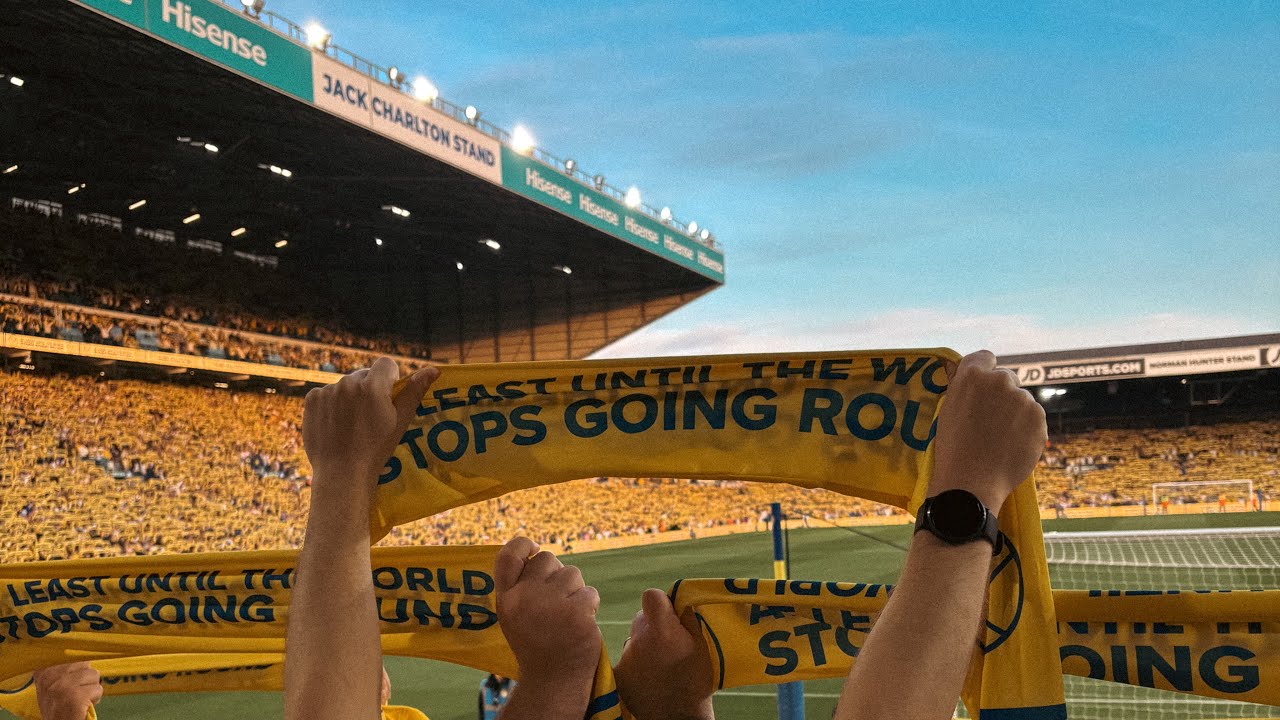 YELLOW WALL at Elland Road - Leeds United fans sing Marching On Together: Promotion Special | 2025