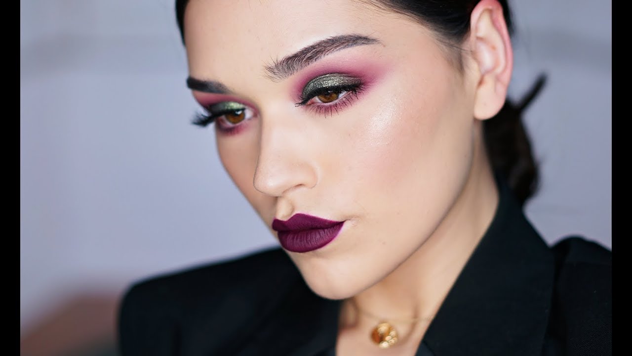 Purple and Green Smokey eyes