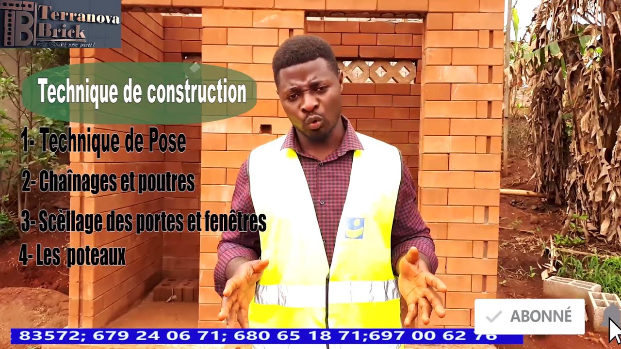 Technique de construction en briques de terre stabilisées