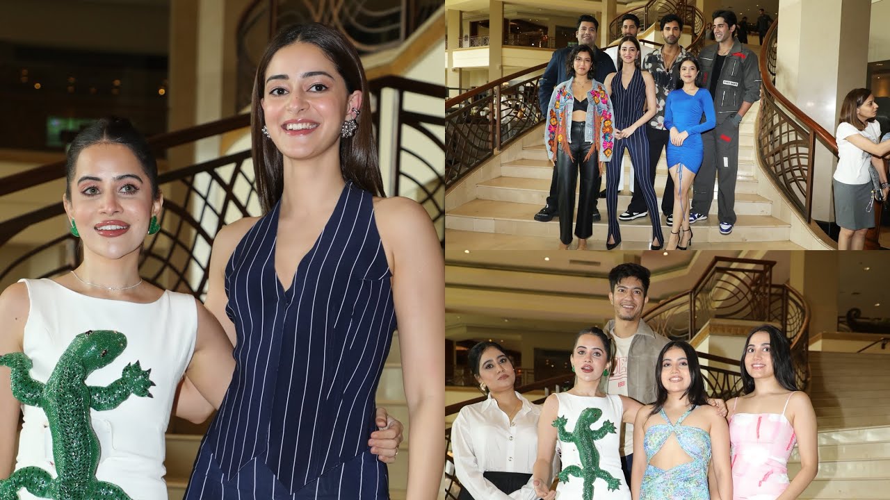 Urfi Javed Ananya Pandey Varun Sood Promote Upcoming Show In Mumbai Today