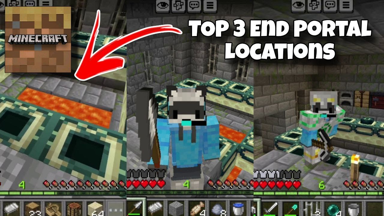 TOP 3 END PORTAL/Stronghold Locations & Secret Loot in Minecraft Trial