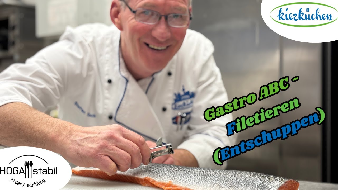 F wie Filetieren: Lachs entschuppen – Profi zeigt die richtige Technik