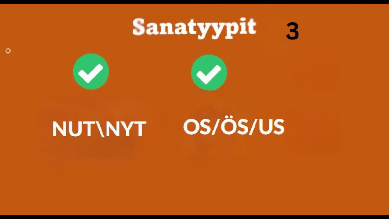 A1 A2 Finnish lesson 47 Sanatyypit 3  -NUT/NYT  OS/ÖS/US | Finnish grammar for beginners