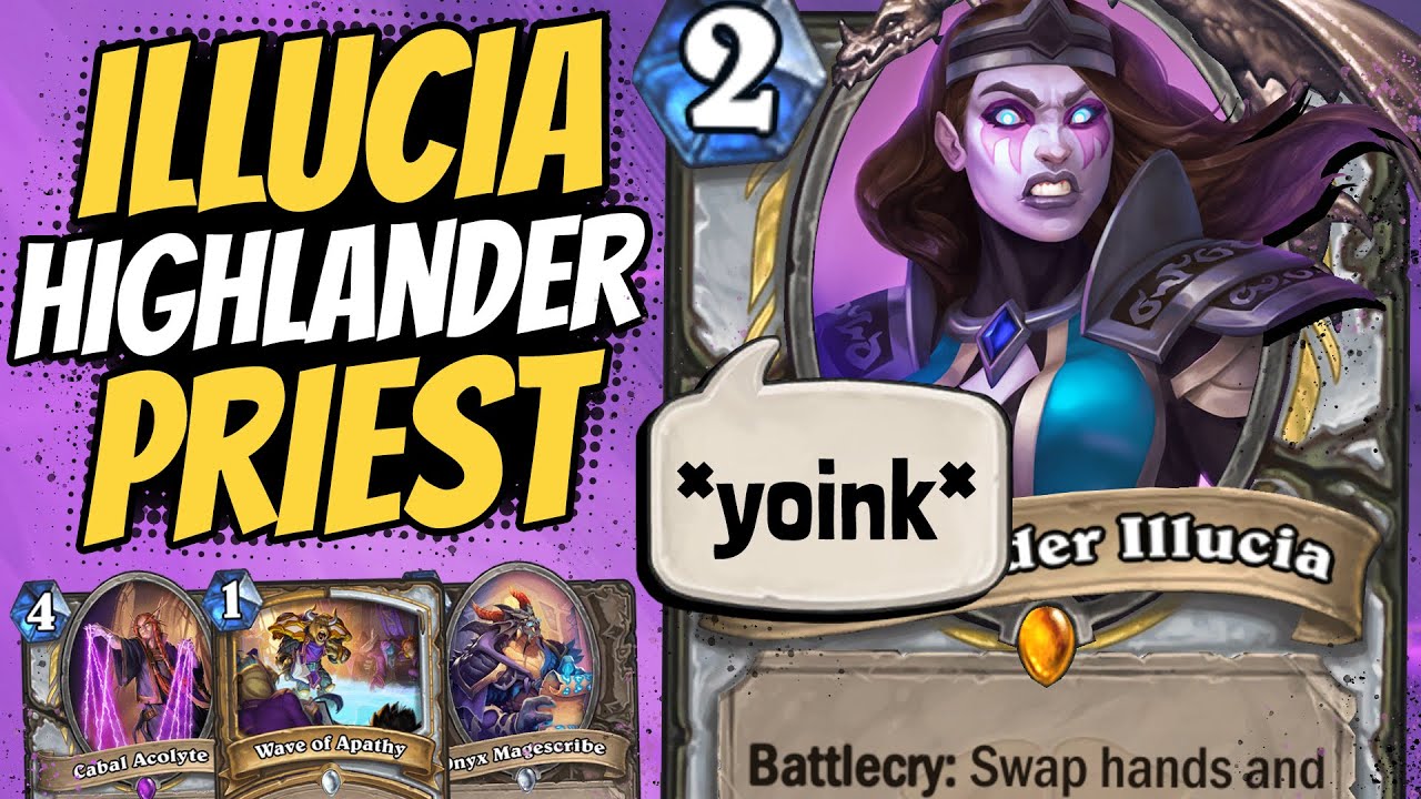 ILLUCIA IS TOO GOOD!?! Highlander Control Priest is a Top Deck! | Scholomance Academy | Hearthstone