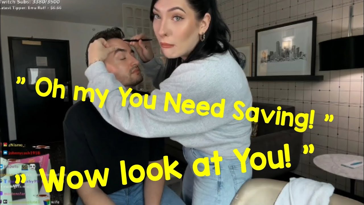 Julia does Arthers makeup 💄 ready for his important interview. 