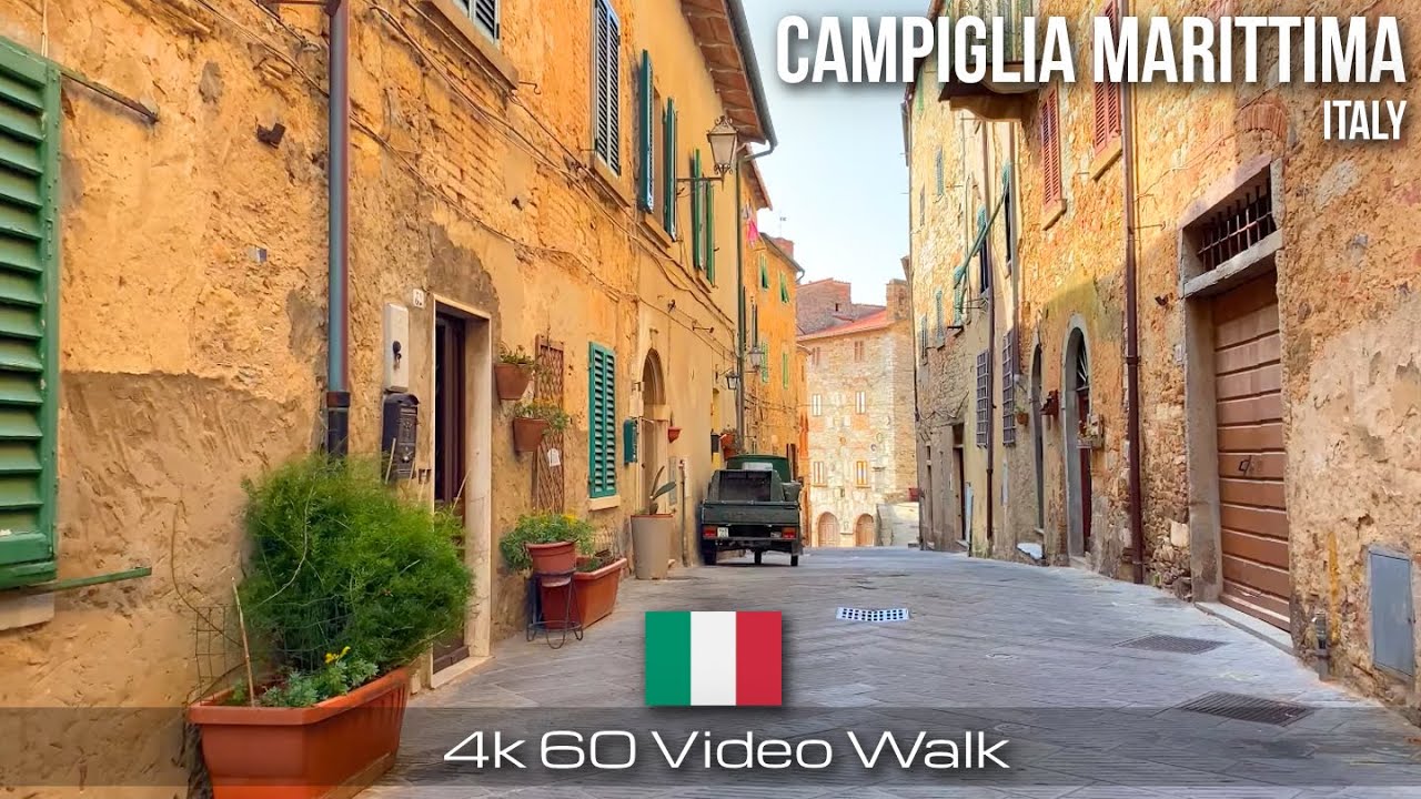 Campiglia Marittima 4k Walking tour | One Millennium Old Medieval Town of Italy in 2021