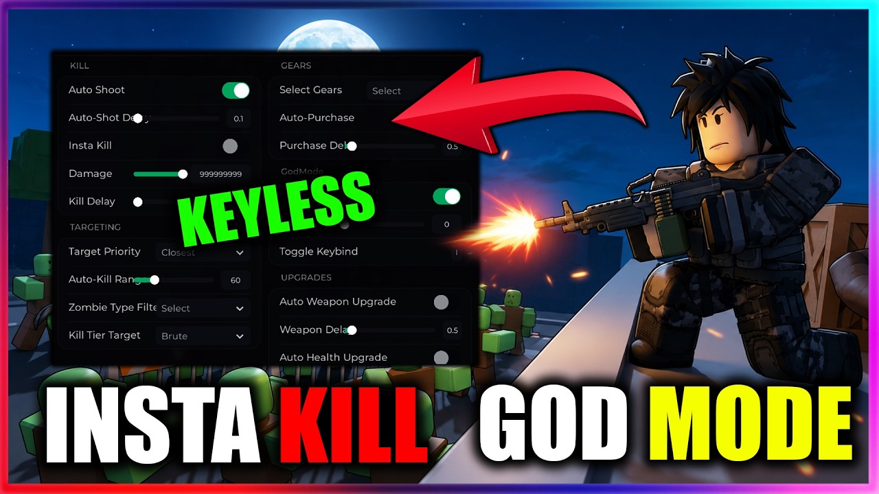 [🧟NEW] Survive Zombie Arena Script - Godmode, Instant Kill & More (NO KEY!!)
