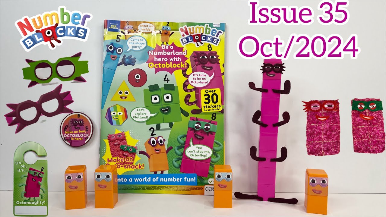 Numberblocks magazine, issue 35, Oct/2024, with Octoblock playset! 8️⃣8️⃣8️⃣8️⃣
