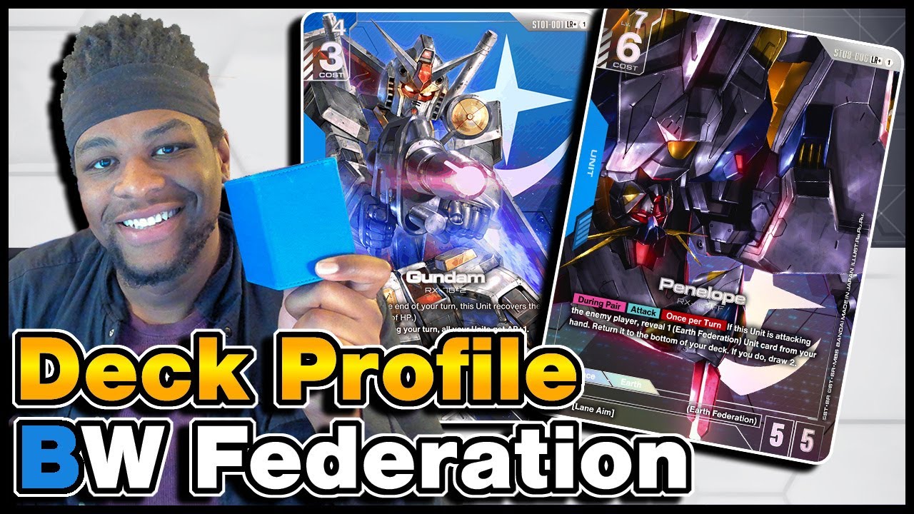 Strongest Draw Power In The Game! Blue/White Earth Federation Deck Profile! Gundam Card Game!